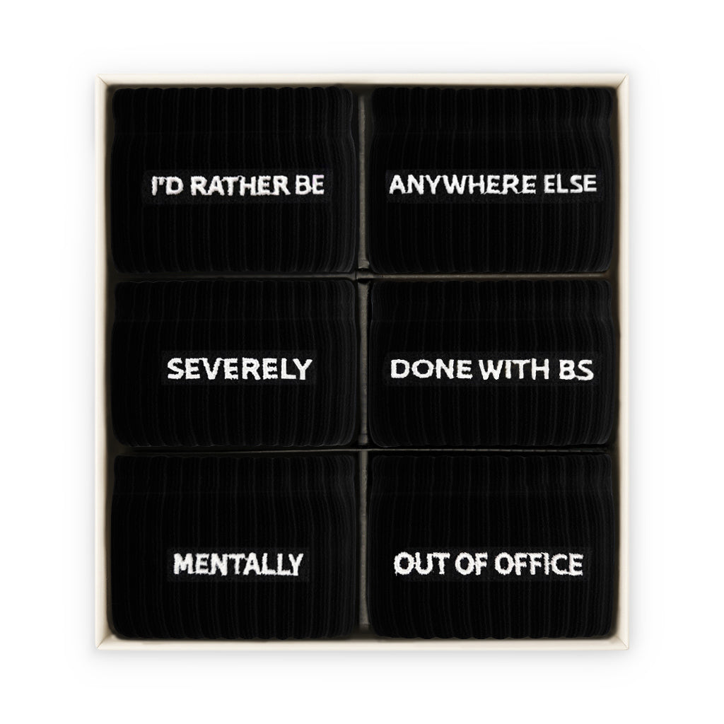 Workwear Collection BLACK (Cheeky SOX BOX of 6)