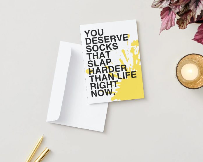 You Deserve Socks Occasion Cards