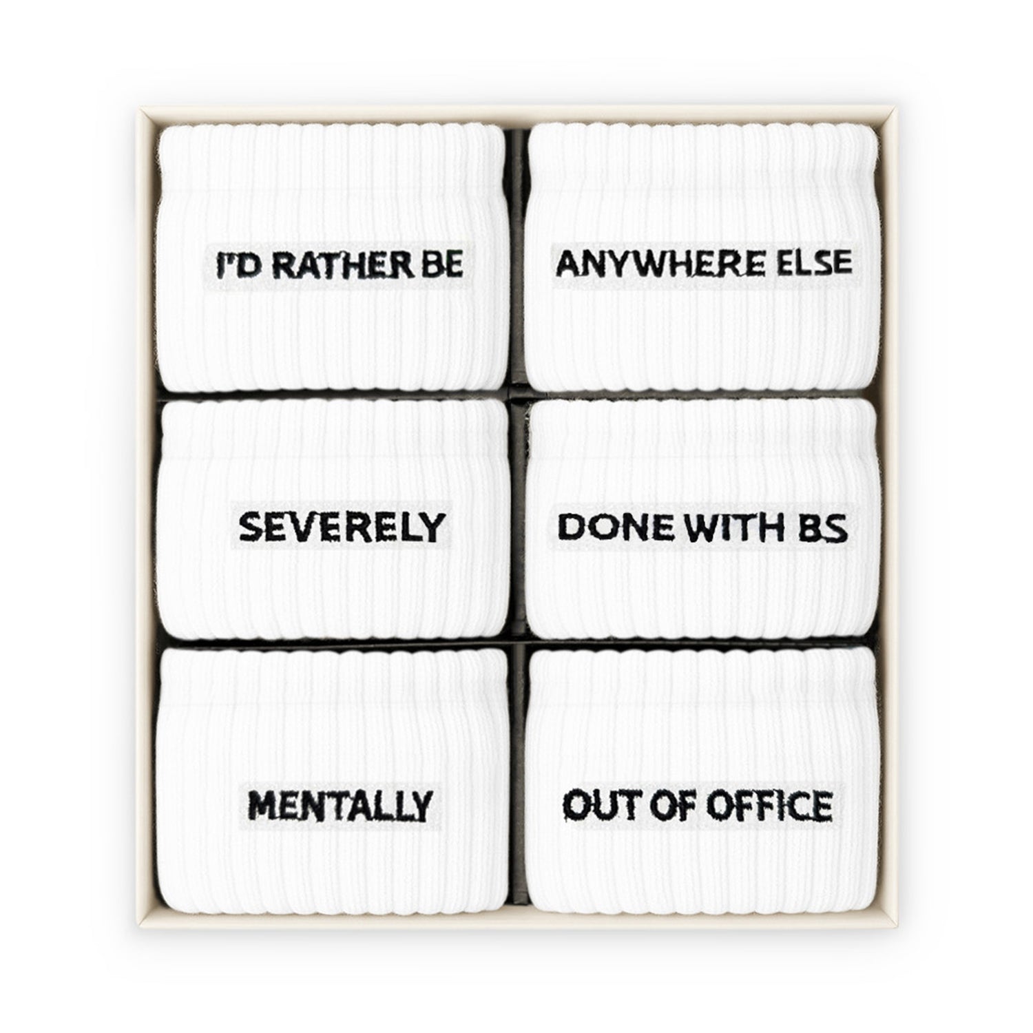Offensive Socks close up, funny sock slogans, perfect gift socks, cheeky socks