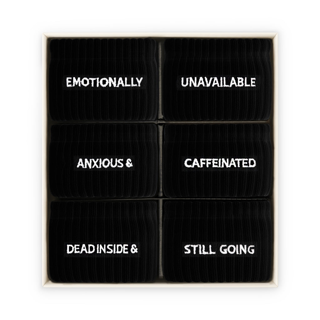 Everyday Collection BLACK (Cheeky SOX BOX of 6)