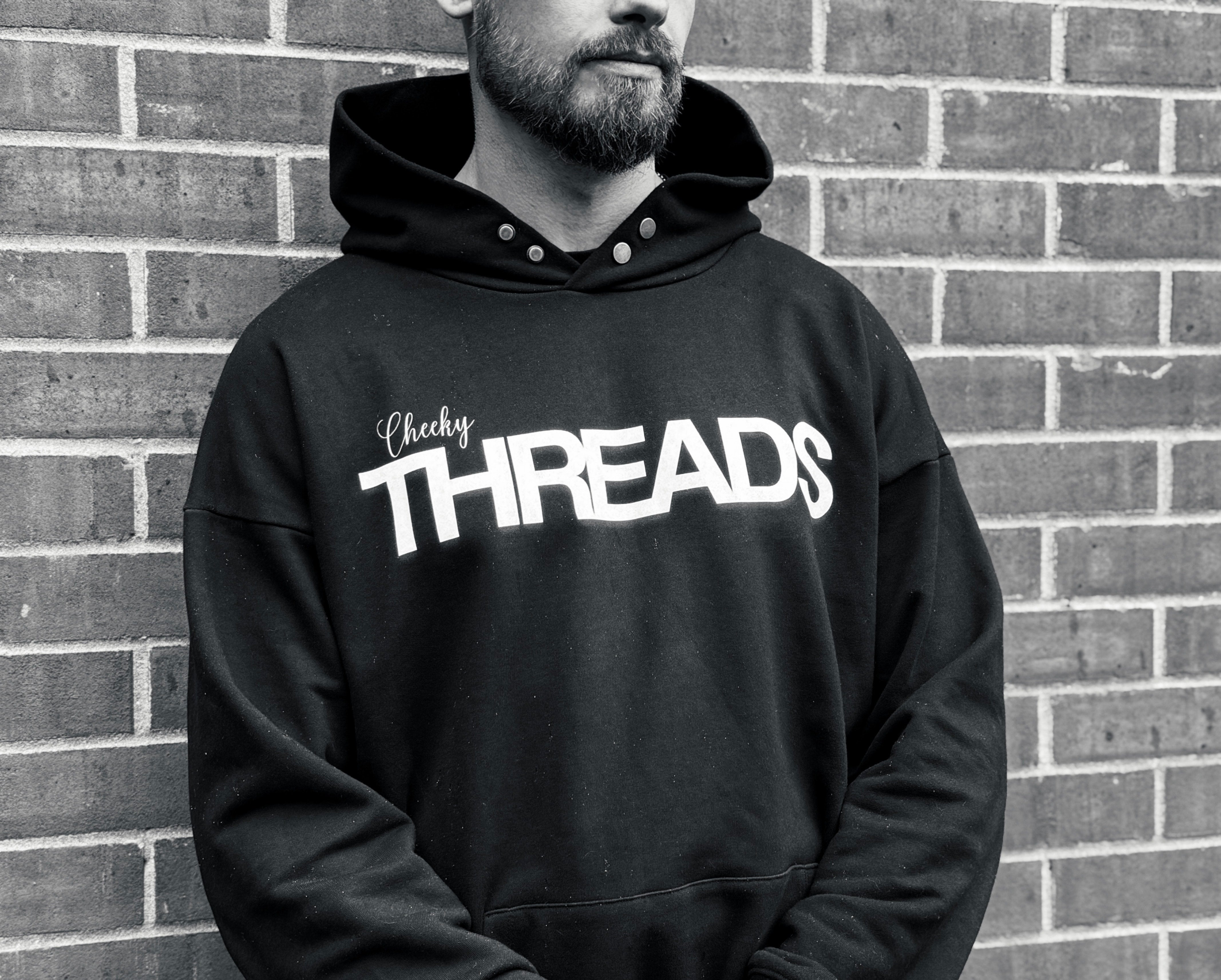 Black Chest Logo Hoodie