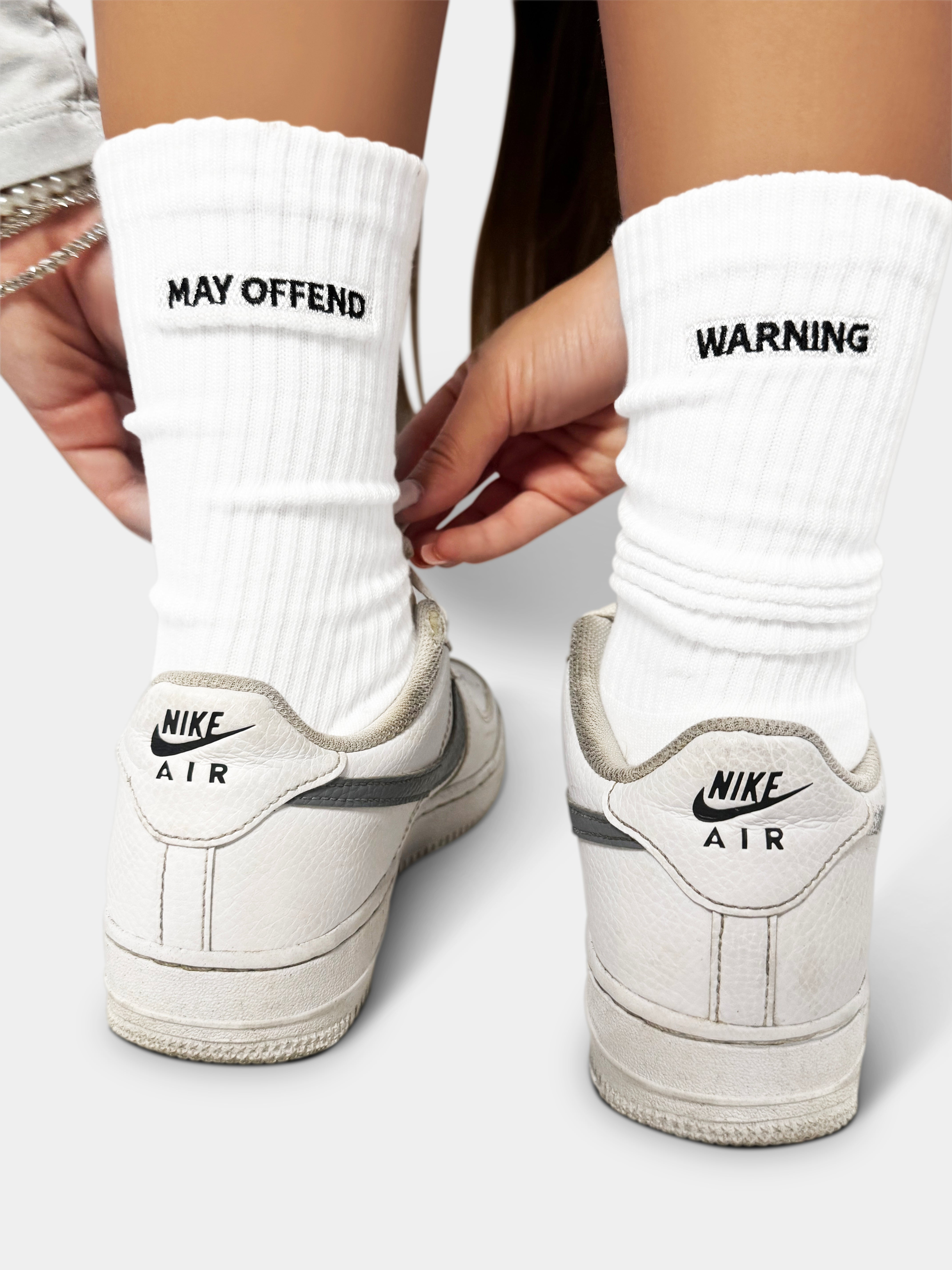 May Offend / Warning Cheeky Sock Pair