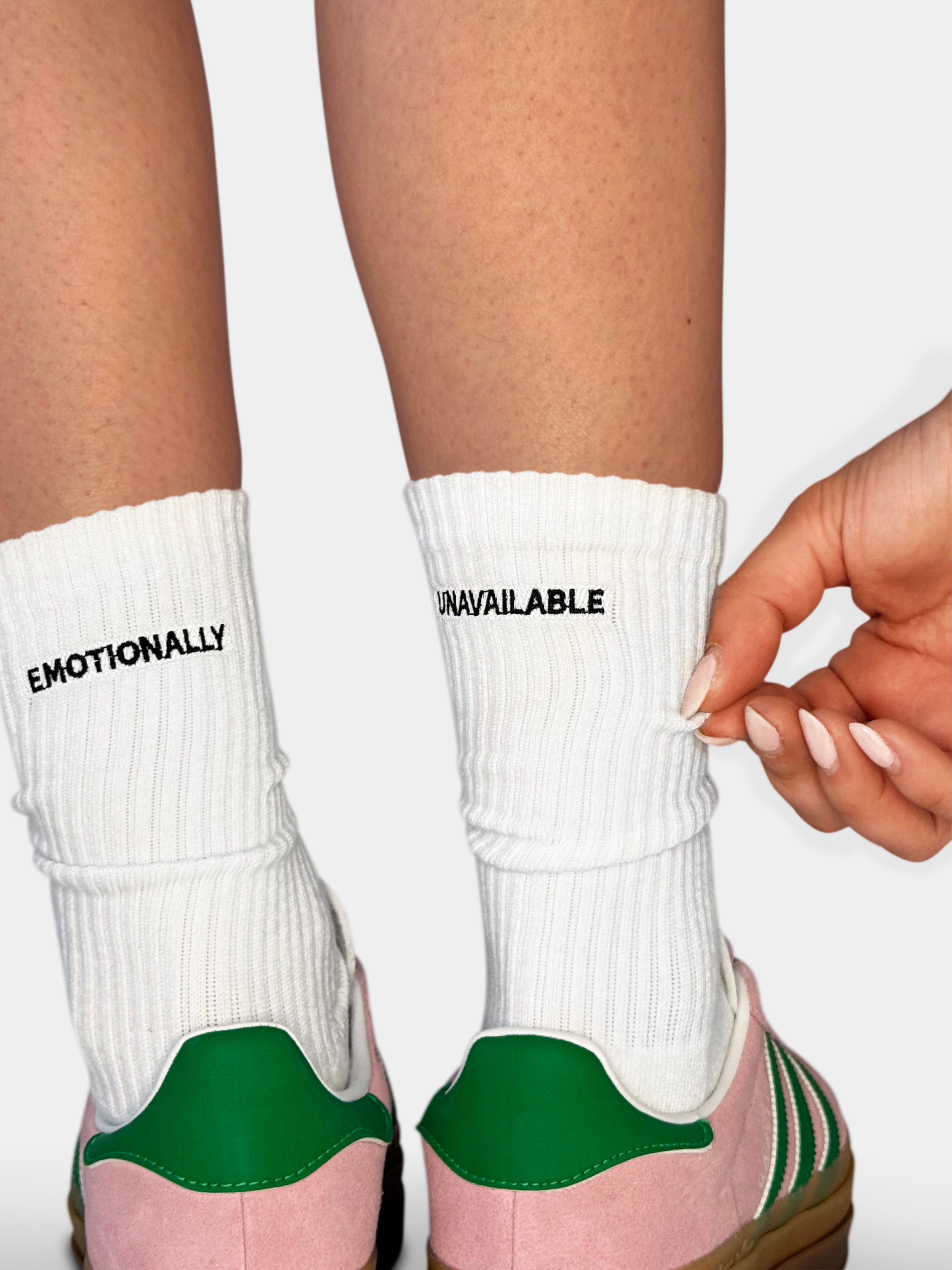 Emotionally / Unavailable Cheeky Sock Pair