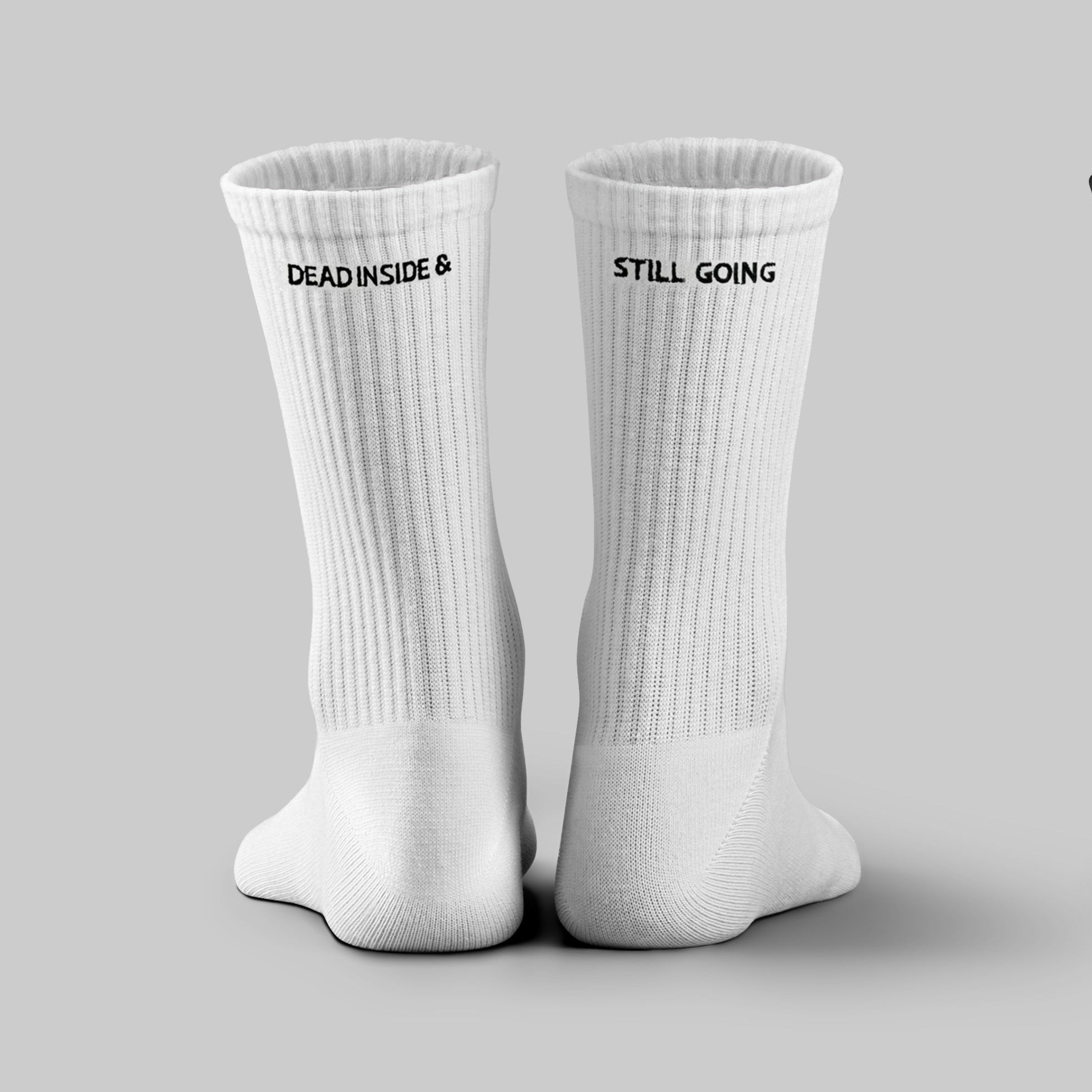 white crew socks UK funny novelty slogan socks