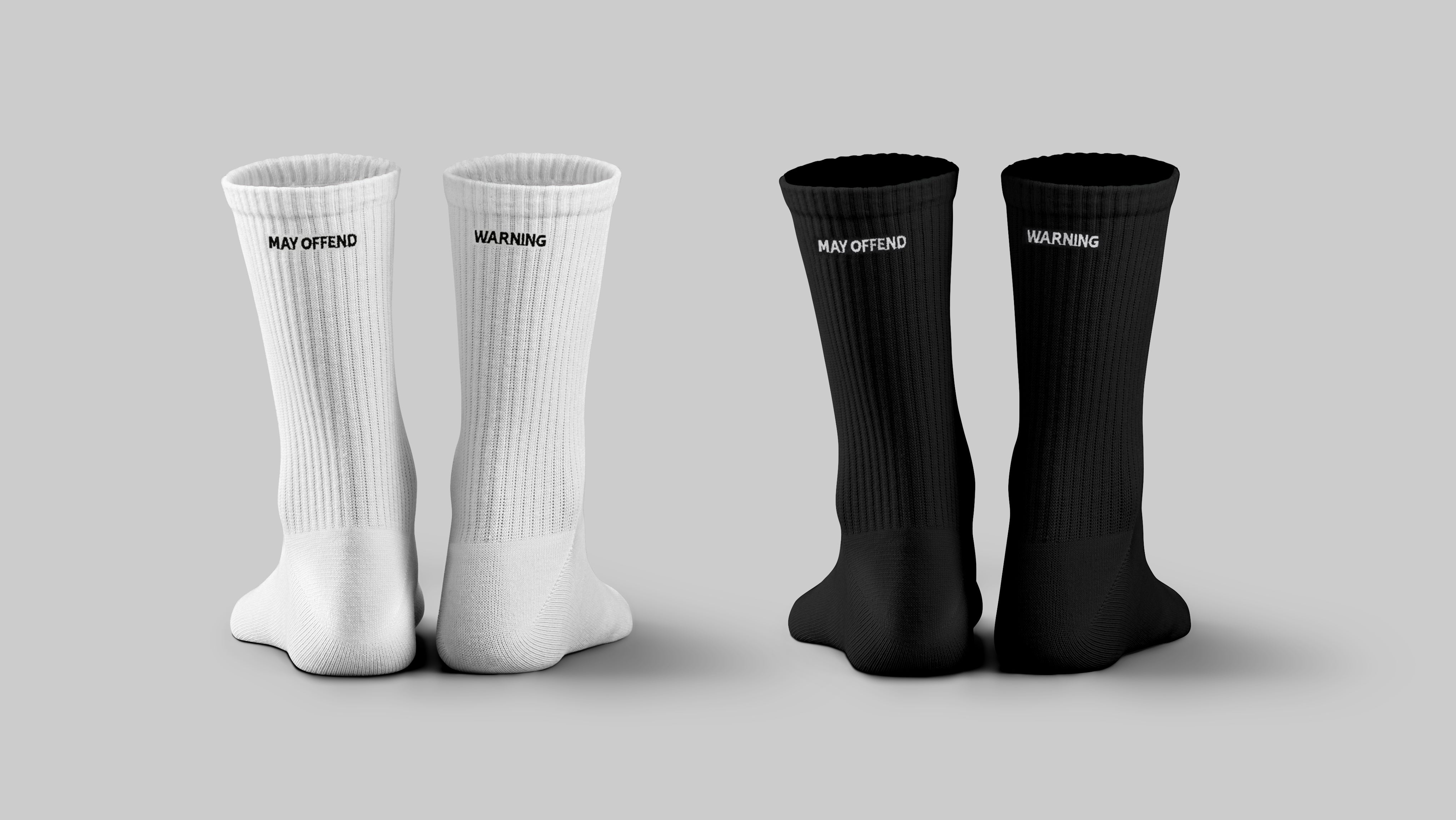 May Offend / Warning Cheeky Sock Pair